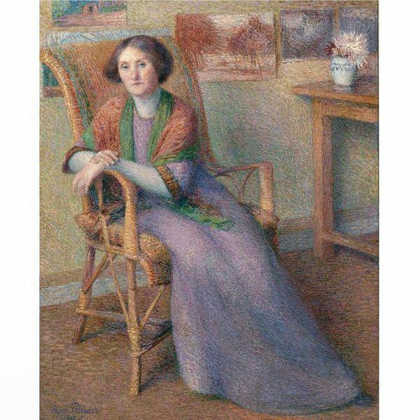 Hippolyte Petitjean Portrait de sa femme Sweden oil painting art